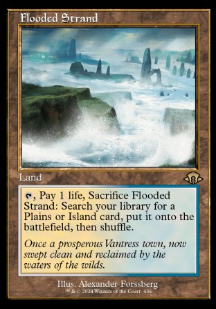 (436) Magic The Gathering Modern Horizons 3: Extras Single: Flooded Strand (V.2)  Rare