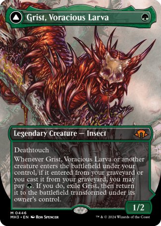 (446) Magic The Gathering Modern Horizons 3: Extras Single: Grist, Voracious Larva // Grist, the Plague Swarm (V.1)  Mythic