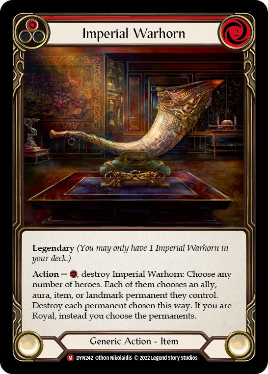 (DYN242) Flesh & Blood TCG Dynasty Single: Imperial Warhorn (Regular)  Majestic