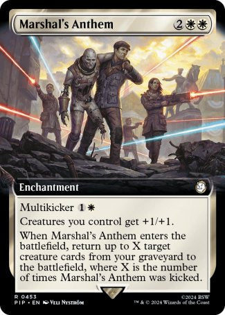 (453) Magic The Gathering Universes Beyond: Fallout: Extras Single: Marshal's Anthem (V.1)  Holo Rare