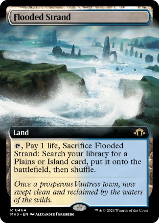 (464) Magic The Gathering Modern Horizons 3: Extras Single: Flooded Strand (V.3)  Holo Rare