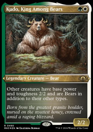 (490) Magic The Gathering Modern Horizons 3: Extras Single: Kudo, King Among Bears (V.3)  Rare