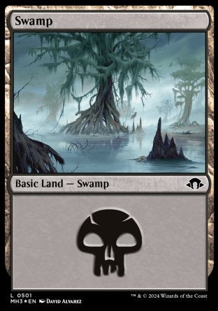 (501) Magic The Gathering Modern Horizons 3: Extras Single: Swamp (V.1)  Land