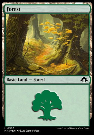 (505) Magic The Gathering Modern Horizons 3: Extras Single: Forest (V.1)  Holo Land