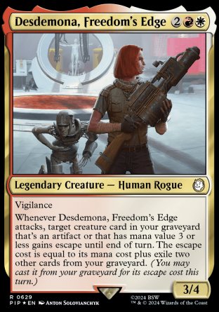 (629) Magic The Gathering Universes Beyond: Fallout: Extras Single: Desdemona, Freedom's Edge (V.2)  Holo Rare