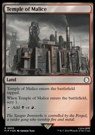 (835) Magic The Gathering Universes Beyond: Fallout: Extras Single: Temple of Malice (V.2)  Rare