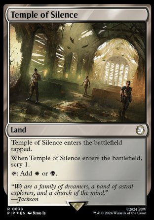 (838) Magic The Gathering Universes Beyond: Fallout: Extras Single: Temple of Silence (V.2)  Rare