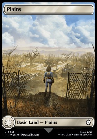 (845) Magic The Gathering Universes Beyond: Fallout: Extras Single: Plains (V.1)  Land