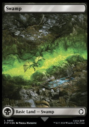 (850) Magic The Gathering Universes Beyond: Fallout: Extras Single: Swamp (V.2)  Land