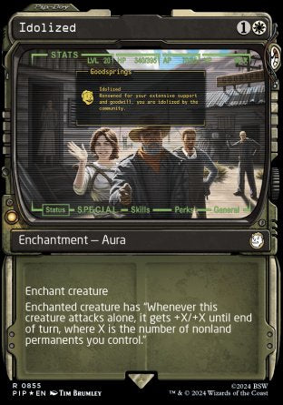 (855) Magic The Gathering Universes Beyond: Fallout: Extras Single: Idolized (V.3)  Rare