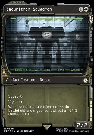 (856) Magic The Gathering Universes Beyond: Fallout: Extras Single: Securitron Squadron (V.3)  Rare