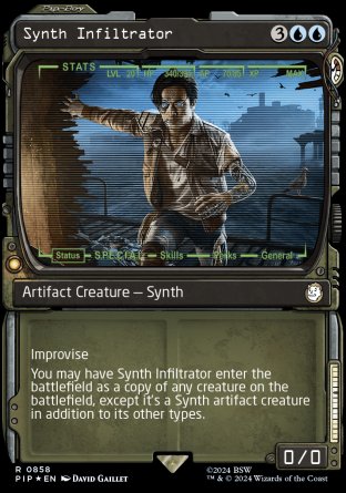 (858) Magic The Gathering Universes Beyond: Fallout: Extras Single: Synth Infiltrator (V.3)  Rare