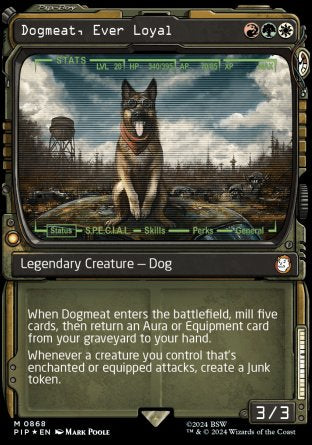 (868) Magic The Gathering Universes Beyond: Fallout: Extras Single: Dogmeat, Ever Loyal (V.4)  Mythic