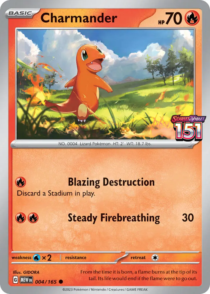 (004/165) Pokemon TCG 151 Single: Charmander   Promo