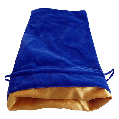 Fanroll - Large Velvet Dice Bag - Blue w/ Gold Satin