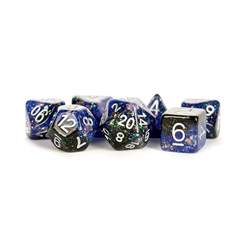 Fanroll - 16mm Resin Poly Dice Set - Eternal: Blue / Black