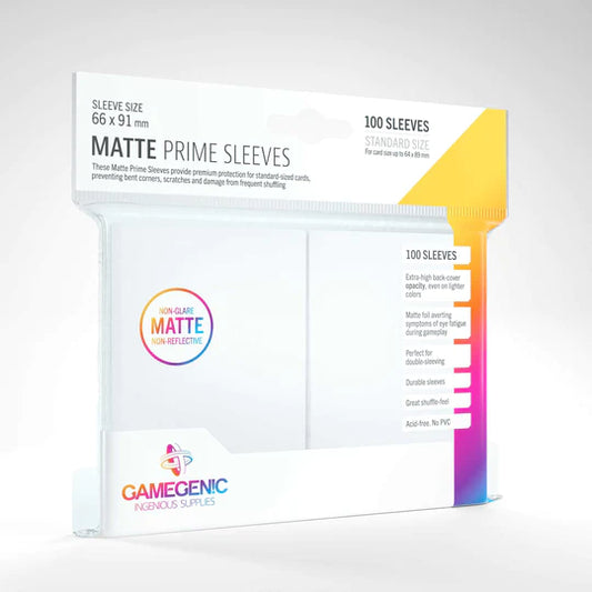 GameGenic Matte Prime Sleeves (100) - White