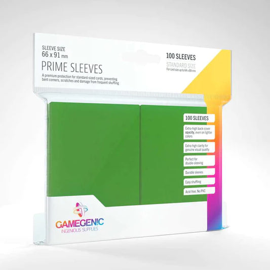 GameGenic Prime Sleeves 100ct - Green