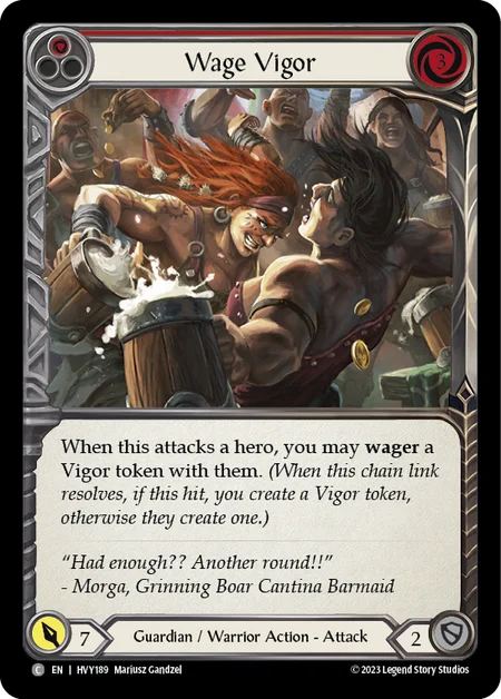 (HVY189) Flesh & Blood TCG Heavy Hitters Single: Wage Vigor (Red) (Regular)  Common