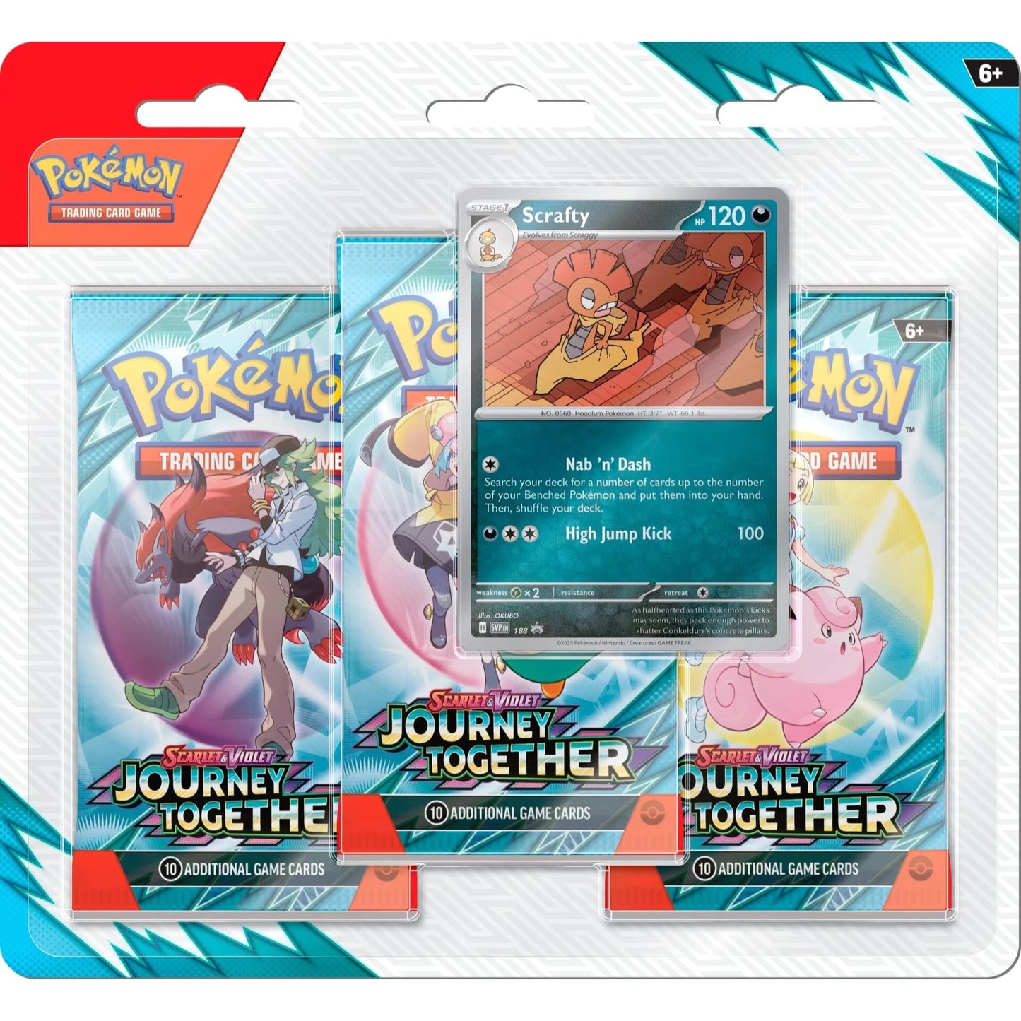 Pokemon TCG: Scarlet & Violet 9 - Journey Together Triple Pack - Scrafty