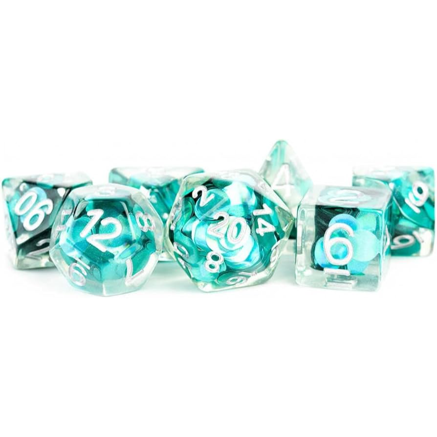 Fanroll - 16mm Resin Poly Dice Set - Mermaid Scales