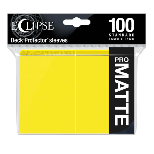 Ultra Pro - Pro Gloss Eclipse Standard Deck Protector sleeves (100 Sleeves) - Lemon Yellow