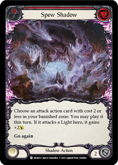 (MON212) Flesh & Blood TCG Monarch - First Single: Spew Shadow (Red) (Rainbow Foil)  Common