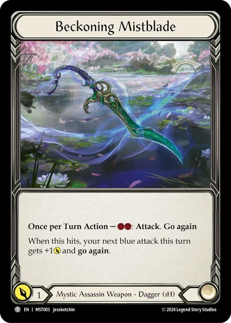 (003/237) Flesh & Blood TCG Part the Mistveil Single: Beckoning Mistblade (Regular)  Token