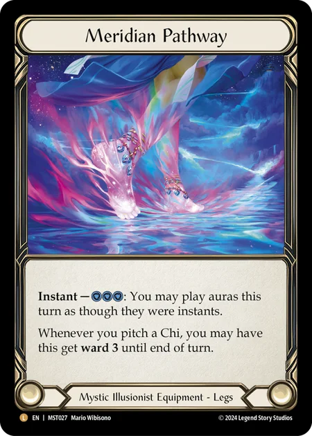 (027/237) Flesh & Blood TCG Part the Mistveil Single: Meridian Pathway (Rainbow Foil)  Legendary