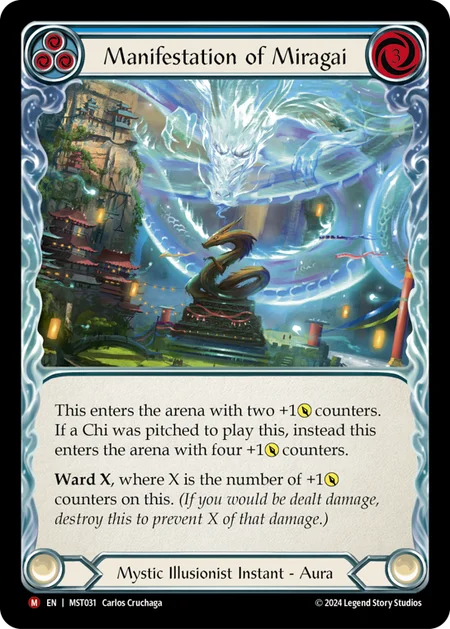 (031/237) Flesh & Blood TCG Part the Mistveil Single: Manifestation of Miragai (Regular)  Majestic