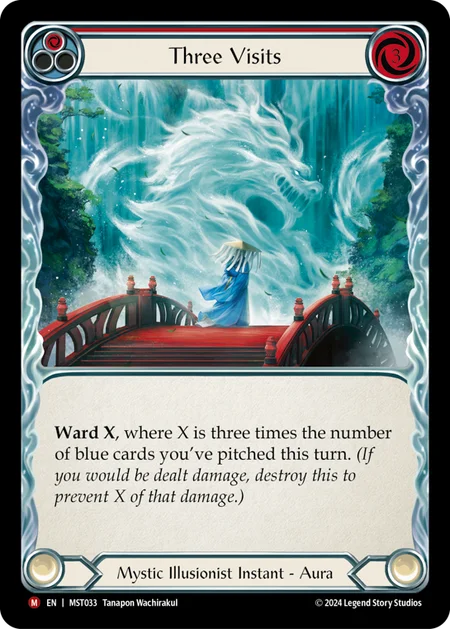 (033/237) Flesh & Blood TCG Part the Mistveil Single: Three Visits (Regular)  Majestic