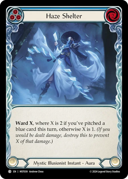 (039/237) Flesh & Blood TCG Part the Mistveil Single: Haze Shelter (Blue) (Regular)  Common