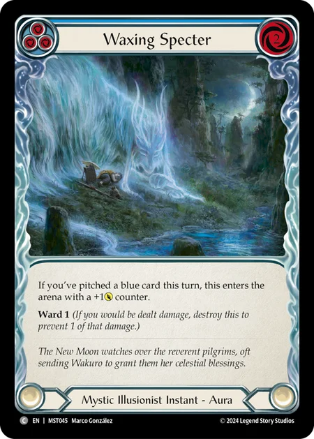 (045/237) Flesh & Blood TCG Part the Mistveil Single: Waxing Specter (Blue) (Regular)  Common