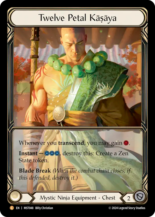 (048/237) Flesh & Blood TCG Part the Mistveil Single: Twelve Petal Kasaya (Extended Art Cold Foil)  Legendary