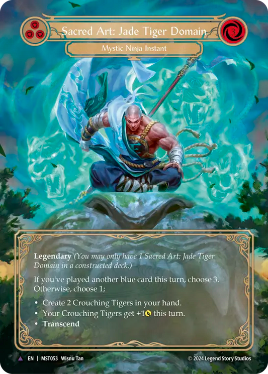 (053/237) Flesh & Blood TCG Part the Mistveil Single: Sacred Art: Jade Tiger Domain // Inner Chi (Marvel)  Marvel