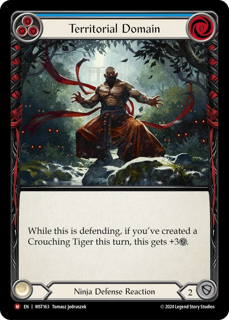 (163/237) Flesh & Blood TCG Part the Mistveil Single: Territorial Domain (Regular)  Majestic