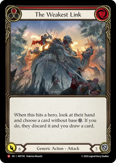 (192/237) Flesh & Blood TCG Part the Mistveil Single: The Weakest Link (Regular)  Majestic