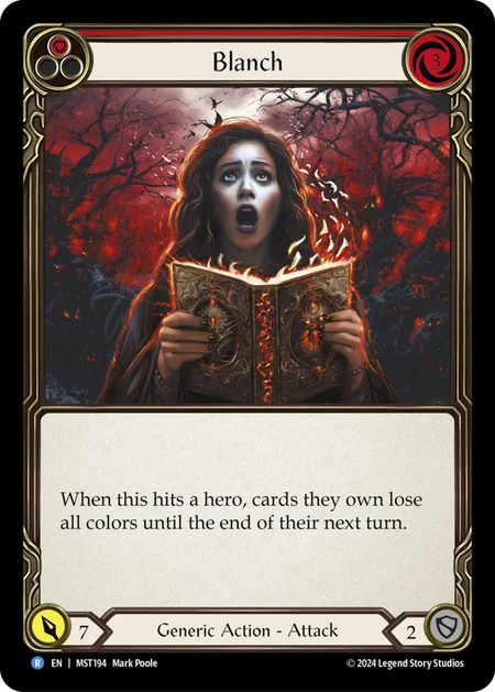 (194/237) Flesh & Blood TCG Part the Mistveil Single: Blanch (Red) (Rainbow Foil)  Rare