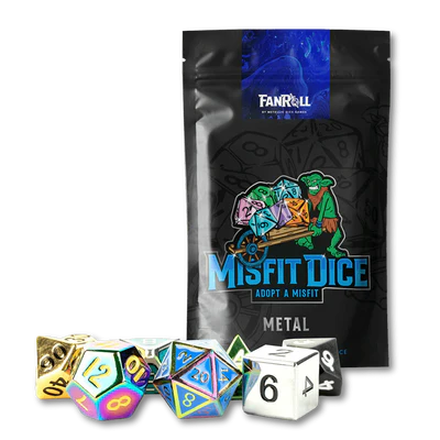 Fanroll - Mystery Misfit Metal Polyhedral Dice Set