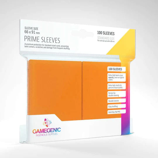 GameGenic Prime Sleeves 100ct - Orange