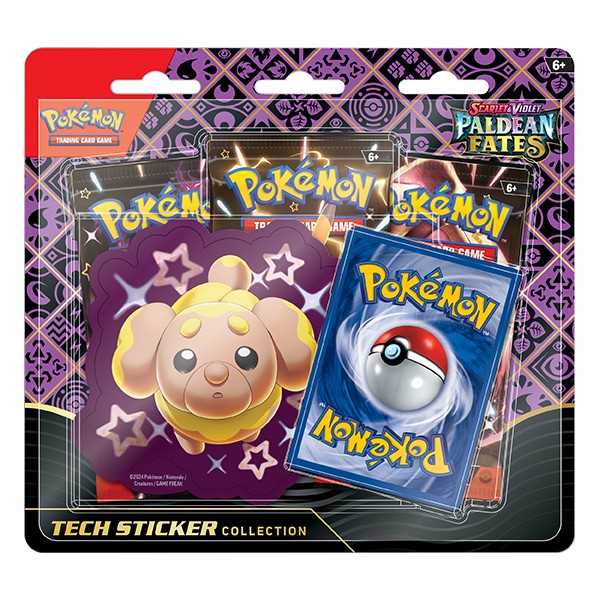 Pokemon TCG: Scarlet & Violet 4.5 Paldean Fates Tech Sticker Box -Fidough