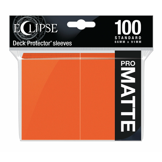 Ultra Pro - Pro Gloss Eclipse Standard Deck Protector sleeves (100 Sleeves) - Pumpkin Orange