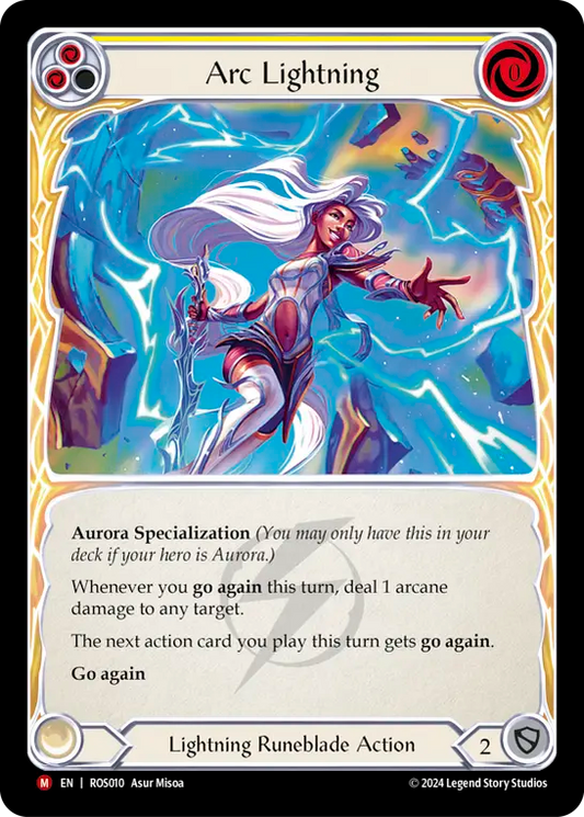 (ROS010) Flesh & Blood TCG Rosetta Single: Arc Lightning (Rainbow Foil)  Majestic