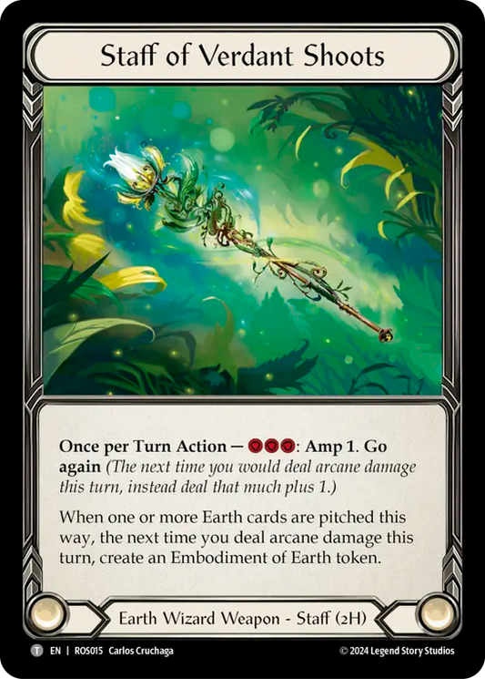 (015) Flesh & Blood TCG Rosetta Single: Staff of Verdant Shoots (Cold Foil)  Token