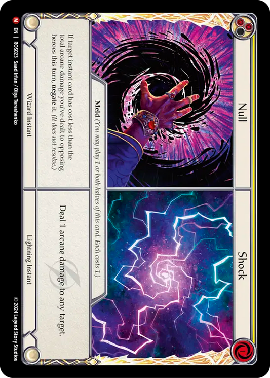 (ROS023) Flesh & Blood TCG Rosetta Single: Null // Shock (Rainbow Foil)  Majestic