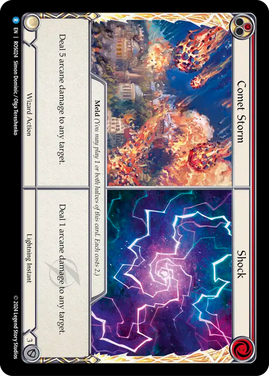 (ROS024) Flesh & Blood TCG Rosetta Single: Comet Storm // Shock (Rainbow Foil)  Rare