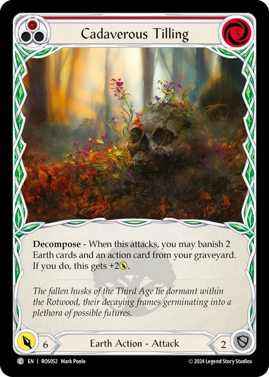 (ROS052) Flesh & Blood TCG Rosetta Single: Cadaverous Tilling (Red) (Rainbow Foil)  Common