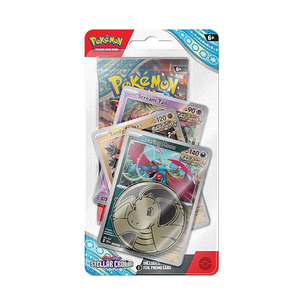 Pokemon TCG: Stellar Crown Checklane Booster Pack - Roaring Moon