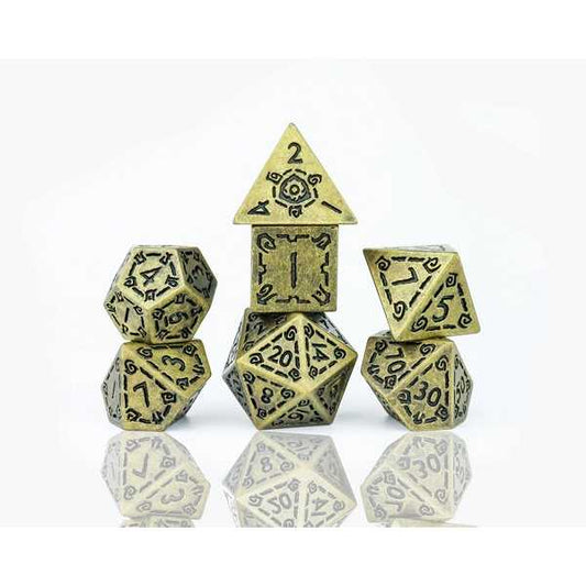 Sirius Dice - Illusory Metal Gold Poly Set