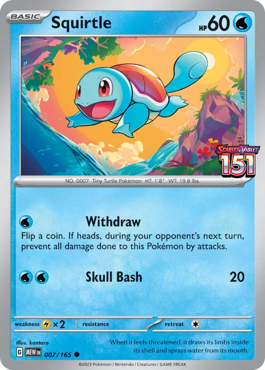 (007/165) Pokemon TCG 151 Single: Squirtle   Promo